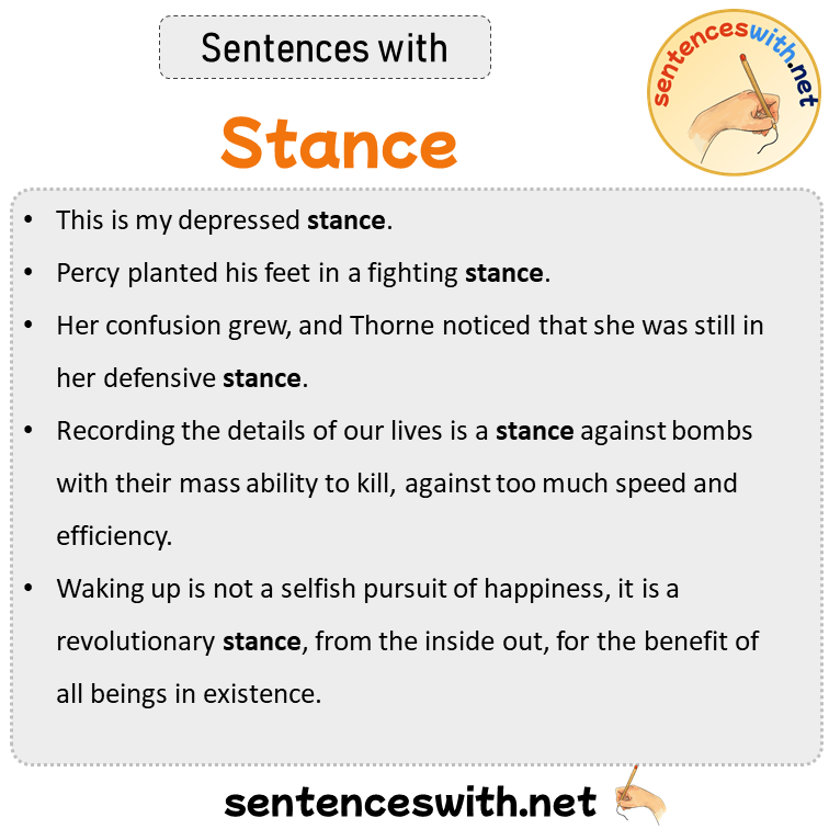 Sentences with Stance, Sentences about Stance