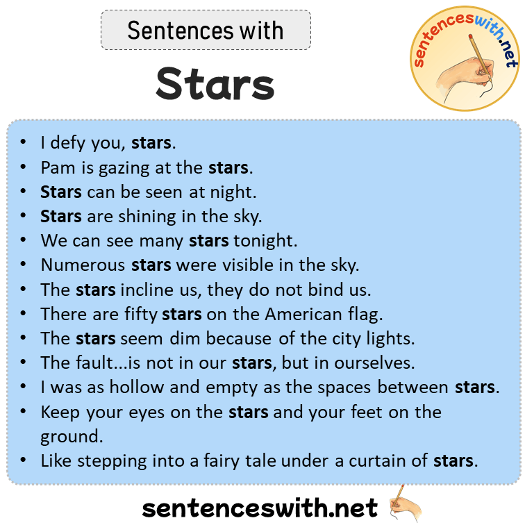 Sentences with Stars, Sentences about Stars