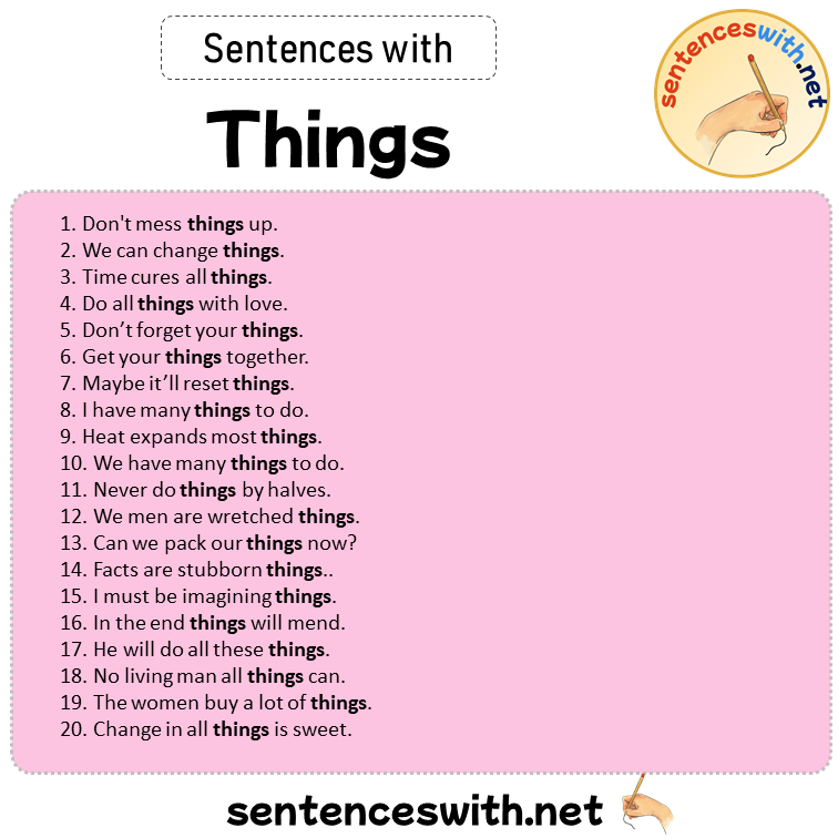 Sentences with Things, Sentences about Things