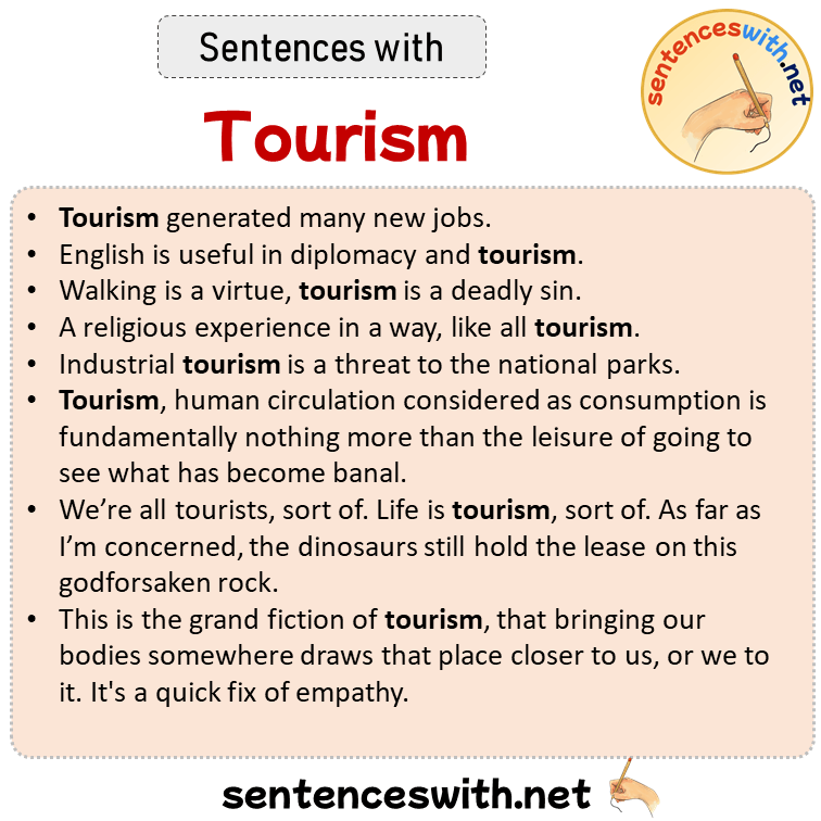 Sentences with Tourism, Sentences about Tourism