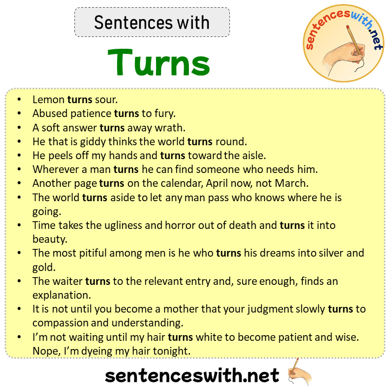 Sentences with Turns, Sentences about Turns