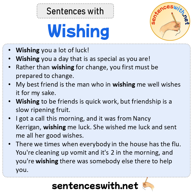 Sentences with Wishing, Sentences about Wishing