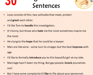 30 Regular Verbs Sentences Examples, Regular Verbs Examples Sentences