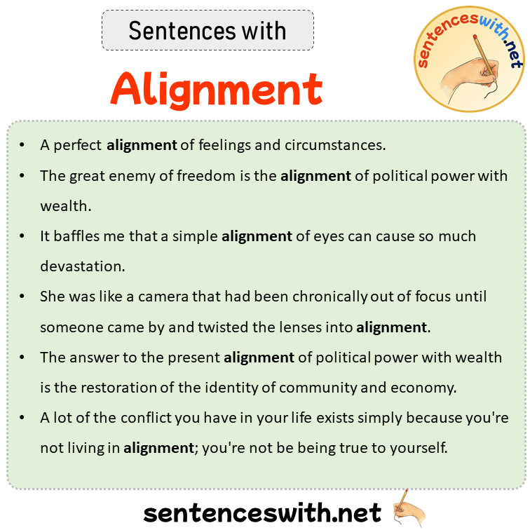 Sentences with Alignment, Sentences about Alignment