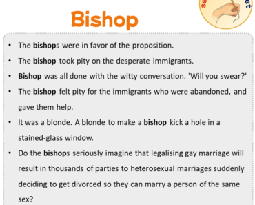 Sentences with Bishop, Sentences about Bishop