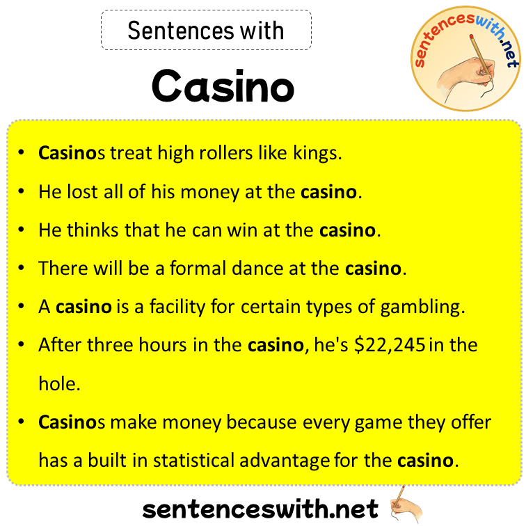 Sentences with Casino, Sentences about Casino
