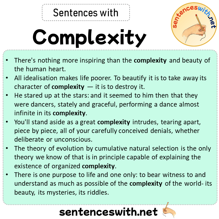 Sentences with Complexity, Sentences about Complexity