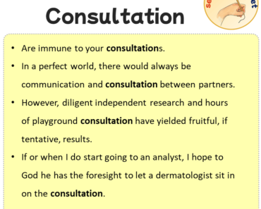 Sentences with Consultation, Sentences about Consultation