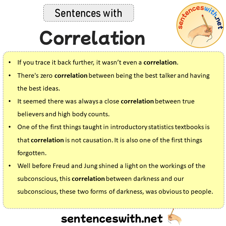 Sentences with Correlation, Sentences about Correlation