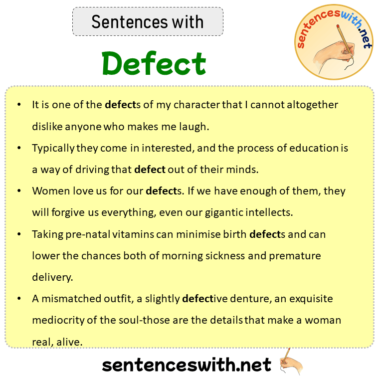Sentences with Defect, Sentences about Defect