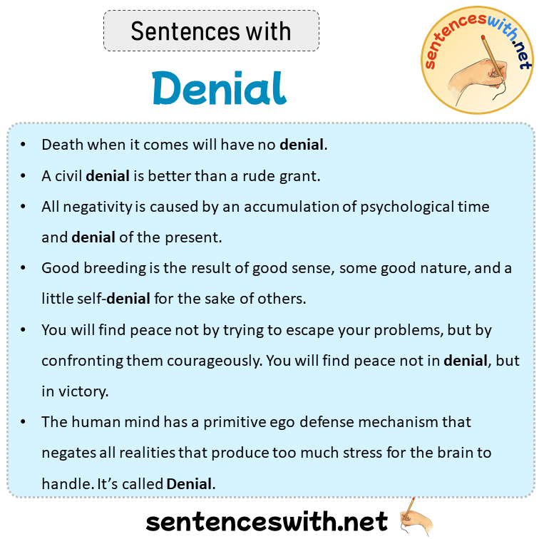 Sentences with Denial, Sentences about Denial