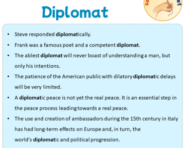 Sentences with Diplomat, Sentences about Diplomat