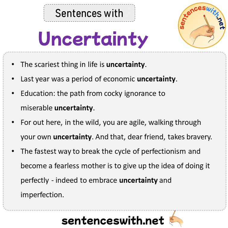 Sentences with Uncertainty, Sentences about Uncertainty