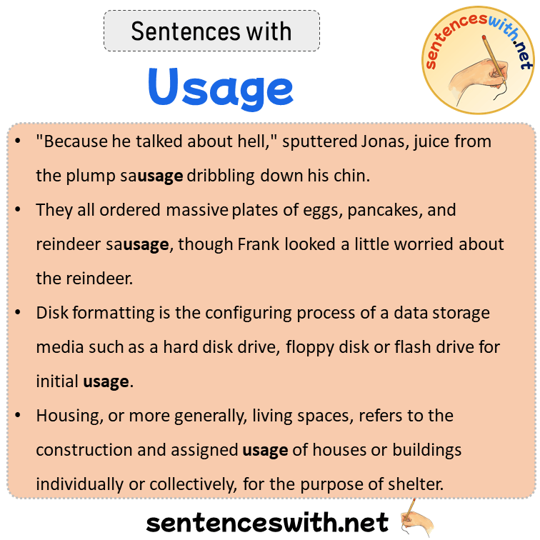 Sentences with Usage, Sentences about Usage